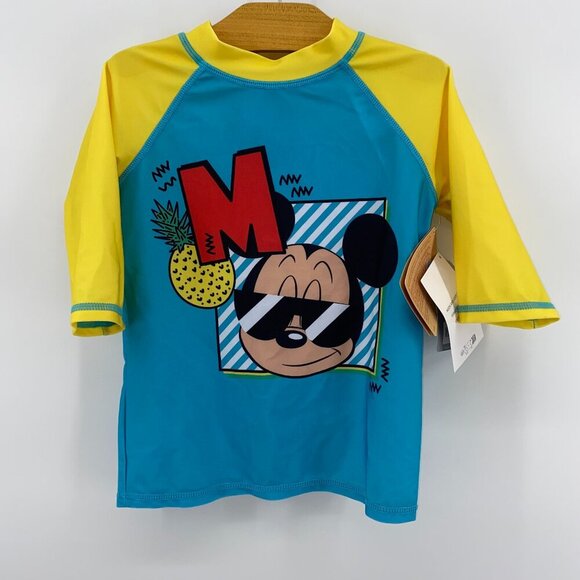 Disney Store Boy's Adaptive Mickey Mouse Swim Shirt - New! - Picture 1 of 5